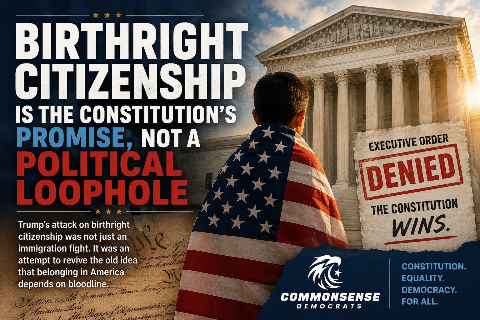 Birthright Citizenship Is the Constitution's Promise, Not a Political Loophole