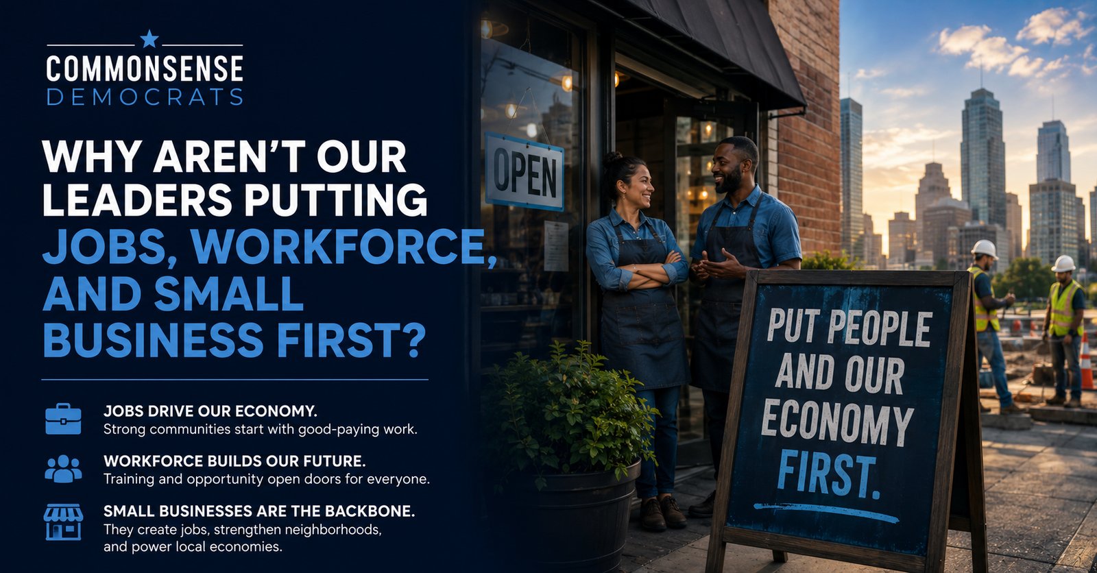 Why Aren't Our Leaders Putting Jobs, Workforce Development, and Small Business First?