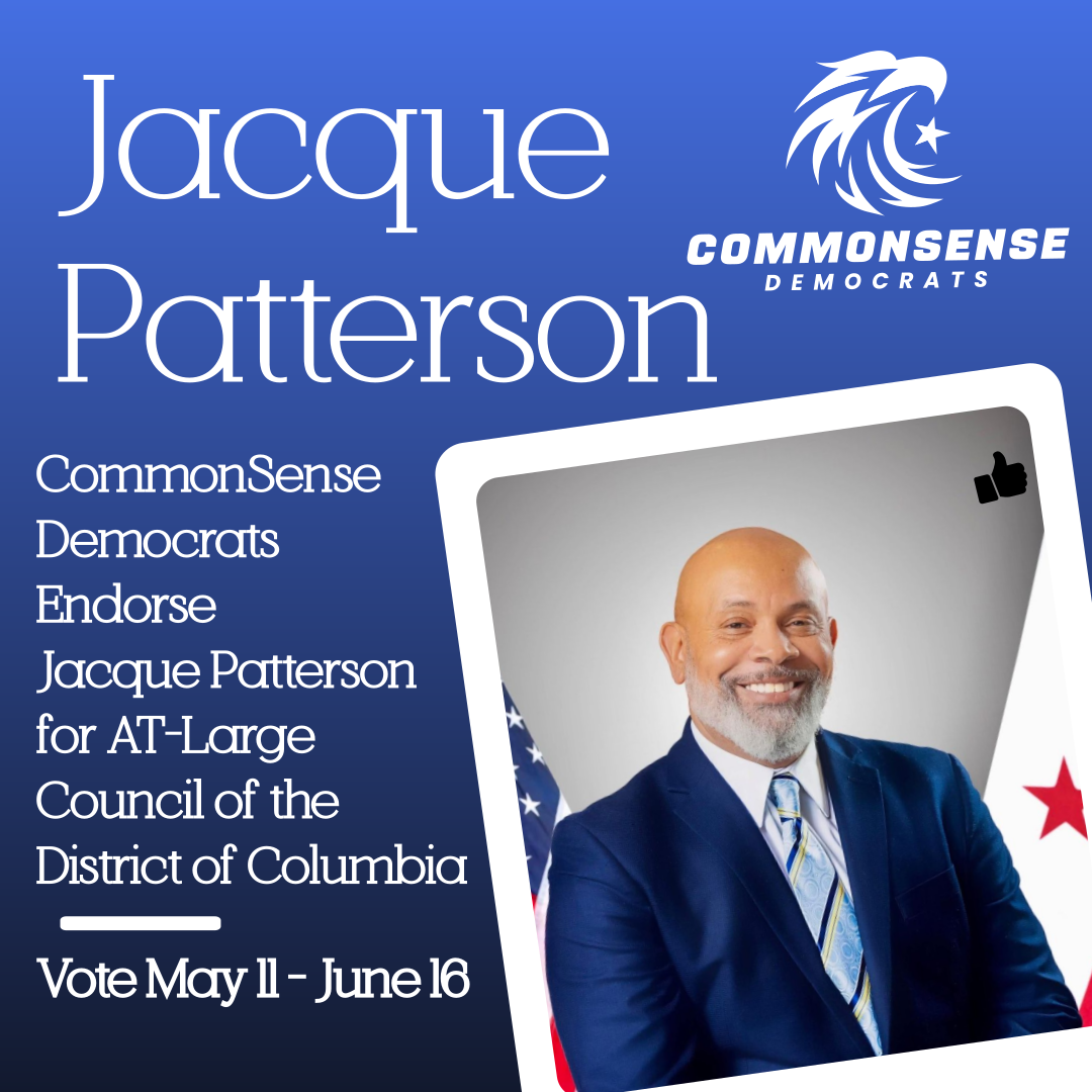 Jacque Patterson for DC Council At-Large - CommonSense Democrats Endorsement
